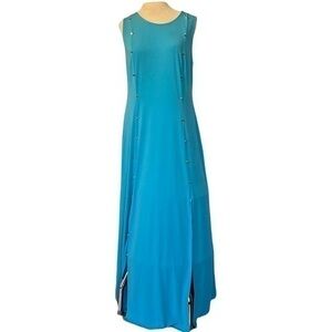 Kate & Mallory maxi dress sleeveless blue womens size large